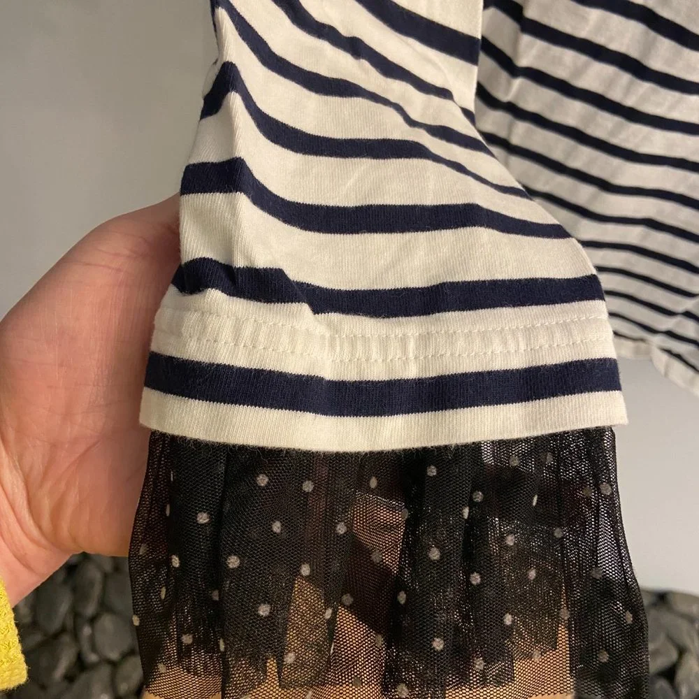 JCrew S Striped Shirt with Ruffle Sleeve - Picture 8 of 9